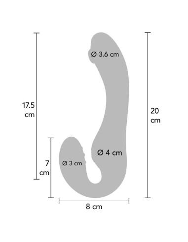 XOCOON STRAPLESS STRAP ON VIBRADOR 2 EN 1 CON CONTROL REMOTO MORADO