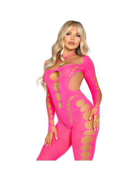 LEG AVENUE BODYSTOCKING ROSA CON ESPALDA ABIERTA TALLA ANICA