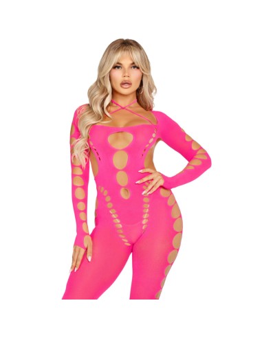 LEG AVENUE BODYSTOCKING ROSA CON ESPALDA ABIERTA TALLA ANICA