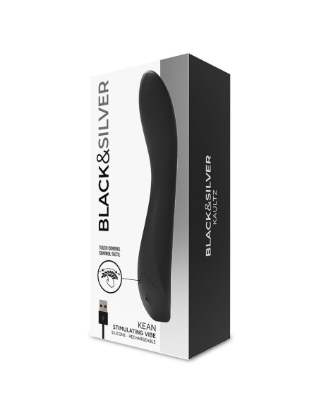 BLACK SILVER KEAN VIBRADOR TOUCH CONTROL
