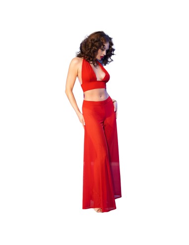 CHILIROSE CR 4857 SET TOP Y PANTALONES ROJO TALLA S