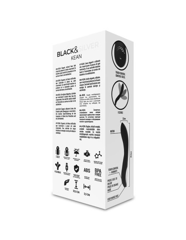 BLACK SILVER KEAN VIBRADOR TOUCH CONTROL