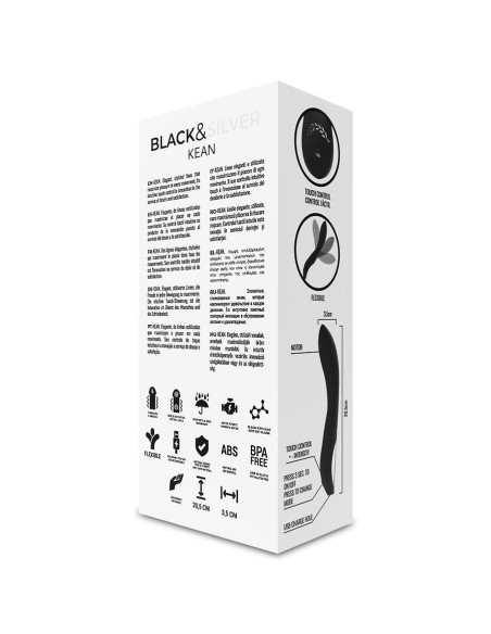 BLACK SILVER KEAN VIBRADOR TOUCH CONTROL