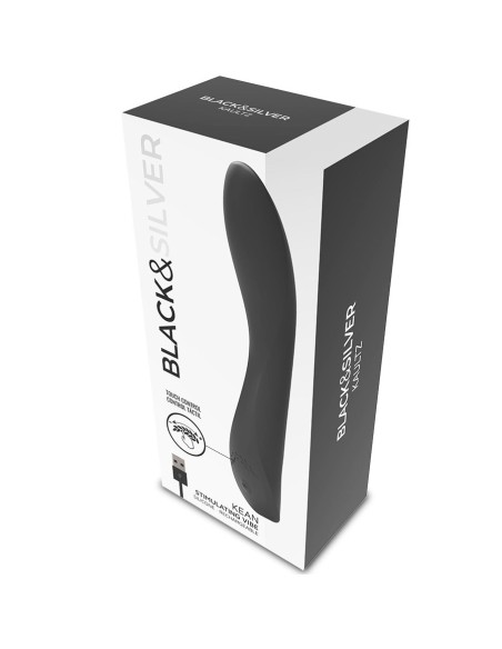 BLACK SILVER KEAN VIBRADOR TOUCH CONTROL