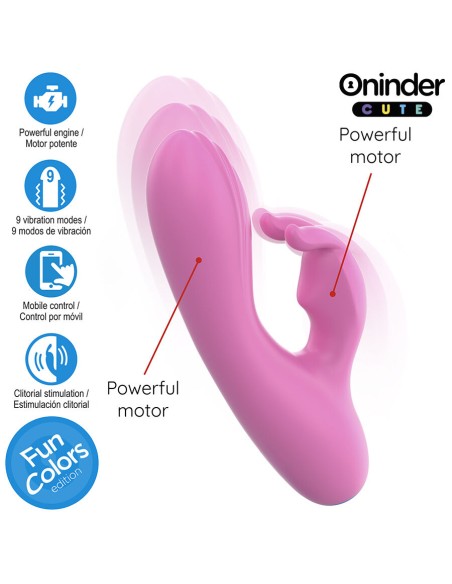 ONINDER CUTE LOVE BUNNY VIBRADOR PUNTO G Y CLITORIS APP MUNDIAL GRATUITA