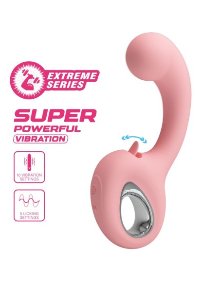 PRETTY LOVE ERYNNYES VIBRADOR PUNTO G ESTIMULADOR CLATORIS 10 VIBRACIONES ROSA