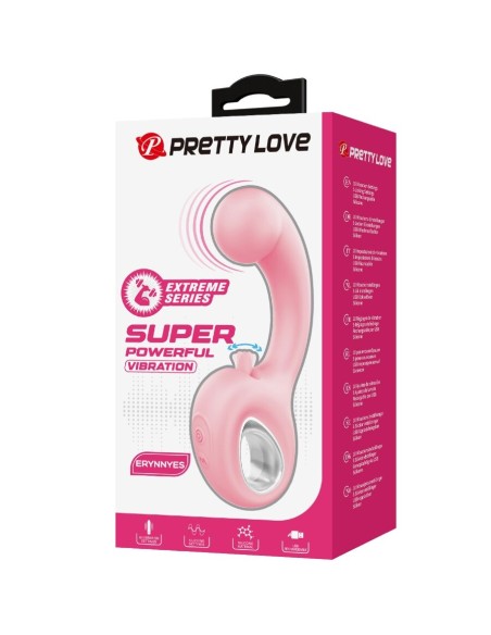 PRETTY LOVE ERYNNYES VIBRADOR PUNTO G ESTIMULADOR CLATORIS 10 VIBRACIONES ROSA