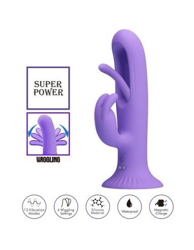 PRETTY LOVE KILLMOULIS VIBRADOR RABBIT 12 MODOS DE VIBRACIAN MORADO