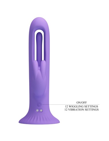 PRETTY LOVE KILLMOULIS VIBRADOR RABBIT 12 MODOS DE VIBRACIAN MORADO