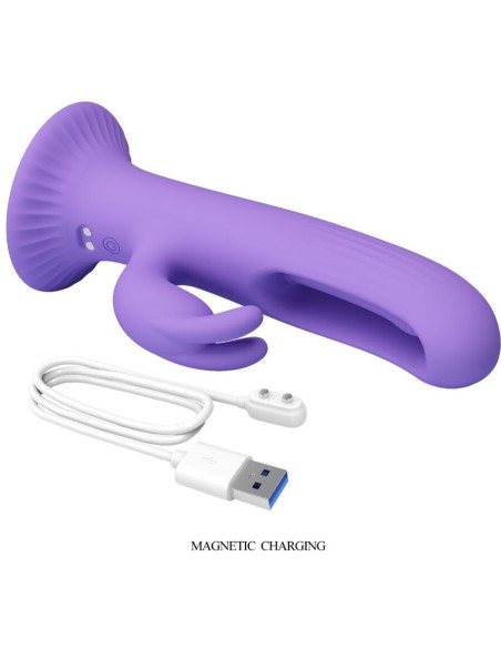 PRETTY LOVE KILLMOULIS VIBRADOR RABBIT 12 MODOS DE VIBRACIAN MORADO