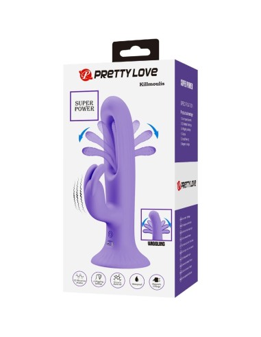 PRETTY LOVE KILLMOULIS VIBRADOR RABBIT 12 MODOS DE VIBRACIAN MORADO