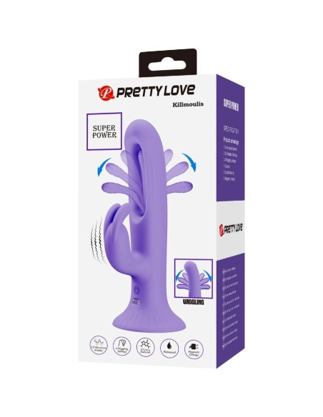PRETTY LOVE KILLMOULIS VIBRADOR RABBIT 12 MODOS DE VIBRACIAN MORADO