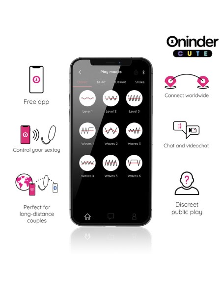 ONINDER CUTE LOVE PLEASURE HUEVO VIBRO WAVE TAPPING SILICONA APP MUNDIAL GRATUITA
