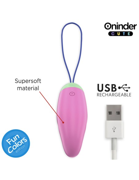 ONINDER CUTE LOVE PLEASURE HUEVO VIBRO ROTADOR 360 SILICONA APP MUNDIAL GRATUITA