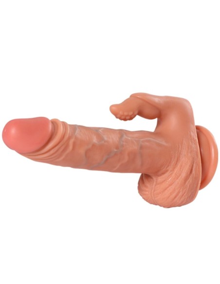 SHEQU JULIAN DILDO Y ESTIMULADOR DE CLATORIS CON VIBRACIAN Y CONTROL REMOTO 16 CM