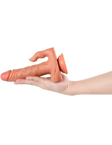 SHEQU JULIAN DILDO Y ESTIMULADOR DE CLATORIS CON VIBRACIAN Y CONTROL REMOTO 16 CM
