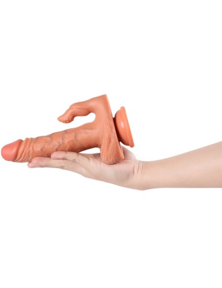 SHEQU JULIAN DILDO Y ESTIMULADOR DE CLATORIS CON VIBRACIAN Y CONTROL REMOTO 16 CM