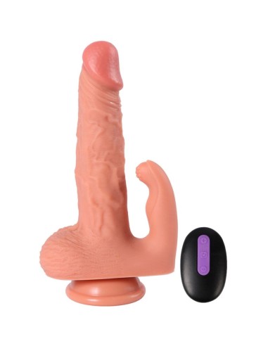 SHEQU HAYDEN DILDO Y ESTIMULADOR DE CLATORIS CON VIBRACIAN Y CONTROL REMOTO 16 CM