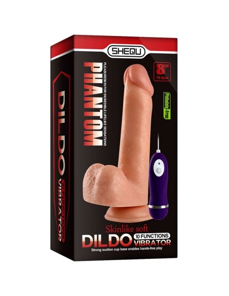 SHEQU PHANTOM DILDO VIBRADOR CON CONTROL REMOTO 20 CM