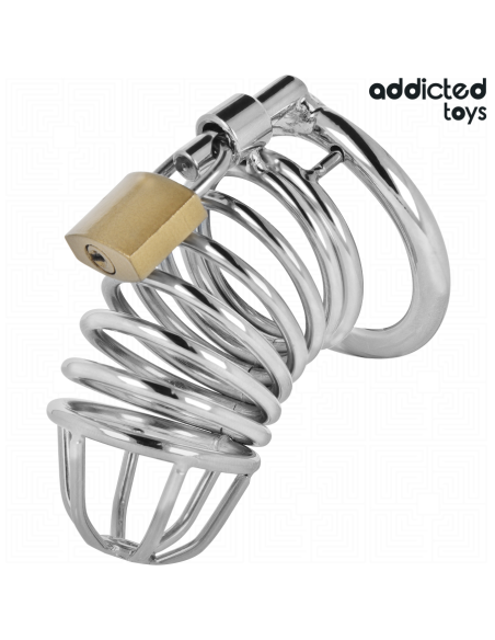 ADDICTED TOYS LOCKED IRON CELL JAULA PARA PENE DE METAL TALLA M