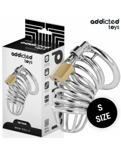 ADDICTED TOYS LOCKED IRON CELL JAULA PARA PENE DE METAL 4 CM TALLA S
