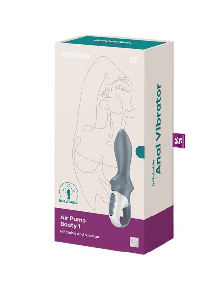 SATISFYER AIR PUMP BOOTY 1 VIBRADOR INFLABLE ANAL GRIS