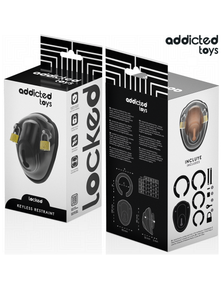 ADDICTED TOYS LOCKED KEYLESS RESTRAINT JAULA PARA PENE 115 CM