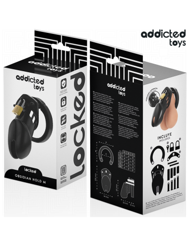 ADDICTED TOYS LOCKED OBSIDIAN HOLD JAULA PARA PENE TALLA M