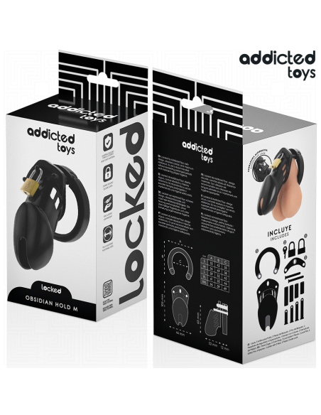ADDICTED TOYS LOCKED OBSIDIAN HOLD JAULA PARA PENE TALLA M