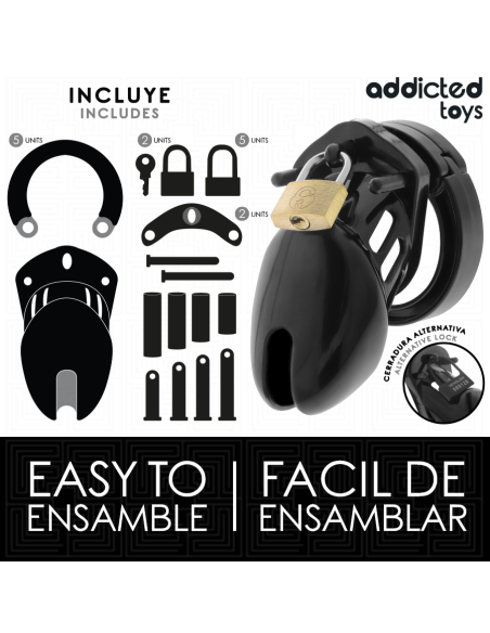 ADDICTED TOYS LOCKED OBSIDIAN HOLD JAULA PARA PENE TALLA S