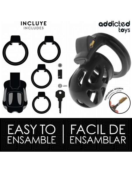 ADDICTED TOYS LOCKED SILENT KEEP JAULA PARA PENE 75 CM