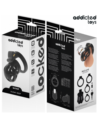 ADDICTED TOYS LOCKED SILENT KEEP JAULA PARA PENE 75 CM