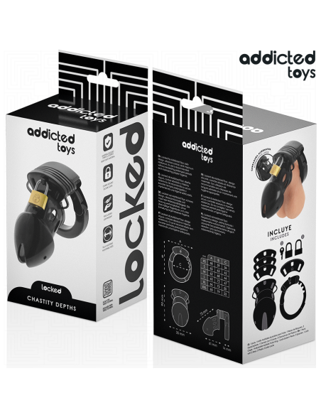 ADDICTED TOYS LOCKED CHASTITY DEPTHS JAULA PARA PENE 75 CM