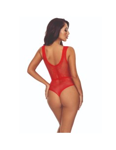 PASSION BS115 BODYSTOCKING REJILLA ROJO 2