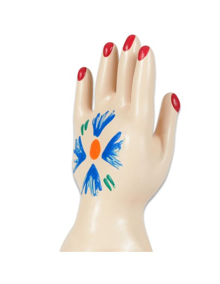 CONDOMERIE PRESERVATIVO DECORATIVO PINTADO A MANO PALMA DE LA MANO MODELO 1
