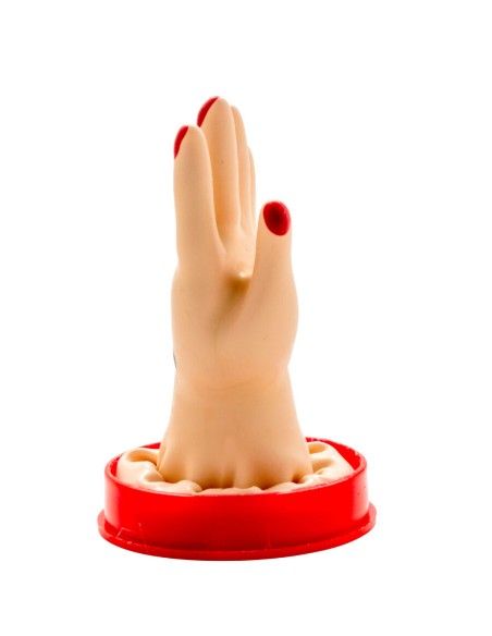CONDOMERIE PRESERVATIVO DECORATIVO PINTADO A MANO PALMA DE LA MANO MODELO 1