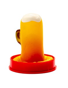 CONDOMERIE PRESERVATIVO DECORATIVO PINTADO A MANO VASO DE CERVEZA 2