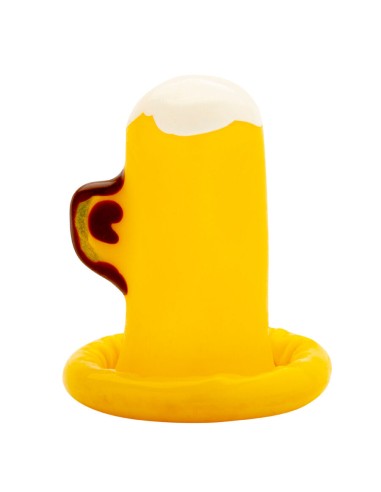 CONDOMERIE PRESERVATIVO DECORATIVO PINTADO A MANO VASO DE CERVEZA