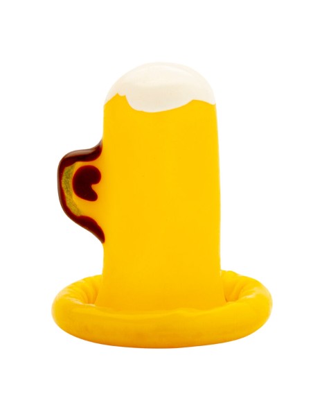 CONDOMERIE PRESERVATIVO DECORATIVO PINTADO A MANO VASO DE CERVEZA