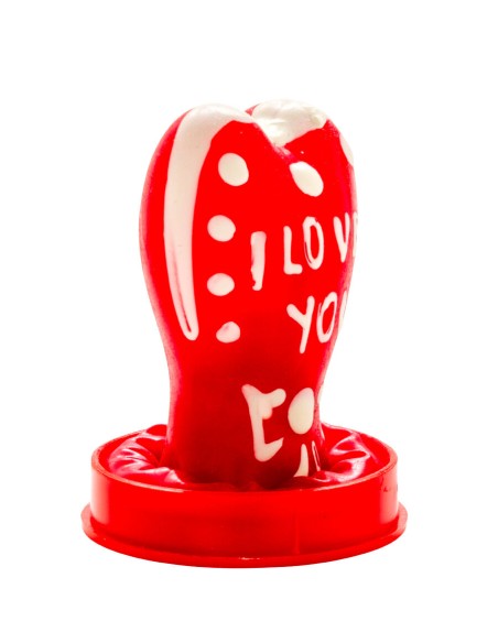 CONDOMERIE PRESERVATIVO DECORATIVO PINTADO A MANO CORAZAN TE AMO MODELO 1