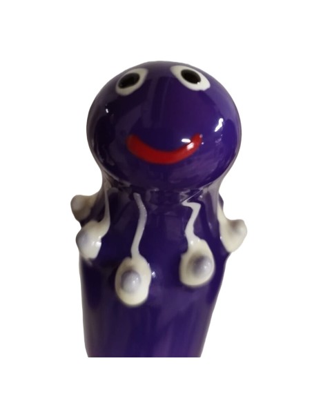 CONDOMERIE PRESERVATIVO DECORATIVO PINTADO A MANO PULPO MORADO
