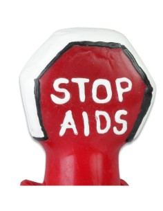 CONDOMERIE PRESERVATIVO DECORATIVO PINTADO A MANO DETENGA EL SIDA