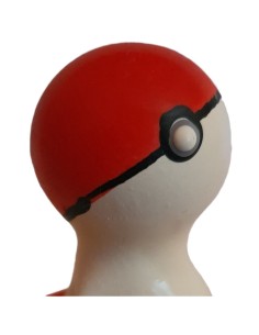 CONDOMERIE PRESERVATIVO DECORATIVO PINTADO A MANO POKEBOLA ROJO BLANCO 2