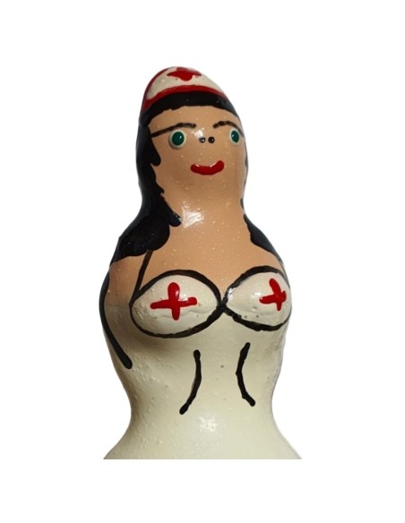 CONDOMERIE PRESERVATIVO DECORATIVO PINTADO A MANO ENFERMERA NEGRA CONDOMERIE PRESERVATIVO DECORATIVO PINTADO A MANO ENFERMERA NEGRA