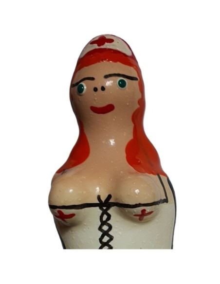 CONDOMERIE PRESERVATIVO DECORATIVO PINTADO A MANO ENFERMERA PELIRROJA CONDOMERIE PRESERVATIVO DECORATIVO PINTADO A MANO ENFERMERA PELIRROJA