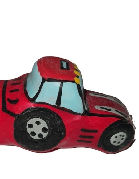 CONDOMERIE PRESERVATIVO DECORATIVO PINTADO A MANO TRACTOR ROJO XL