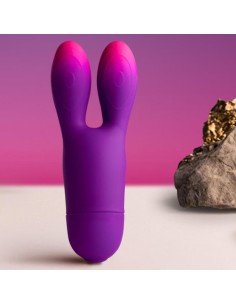 ROCKS OFF GLO GIRL BUNNY VIBRADOR FLEXIBLE MORADO 2