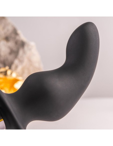 ROCKS OFF RO ZEN RRO PLUG ANAL CON ANILLO VIBRADOR PARA EL PENE NEGRO