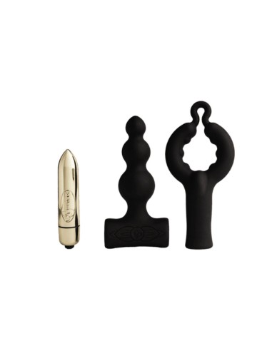 ROCKS OFF PETITE SENSATIONS BUBBLES PLUG ANAL VIBRADOR NEGRO