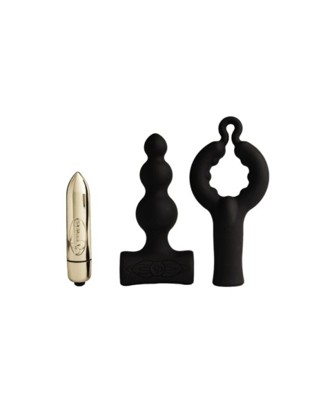 ROCKS OFF PETITE SENSATIONS BUBBLES PLUG ANAL VIBRADOR NEGRO